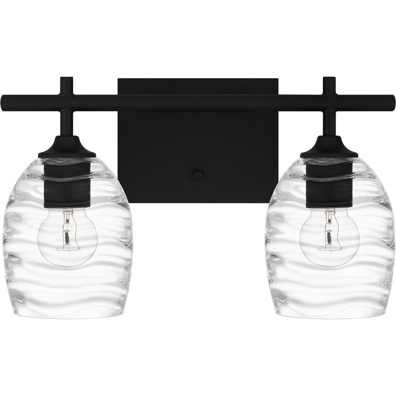 Quoizel LCY8615MBK Two Light Bath, Matte Black