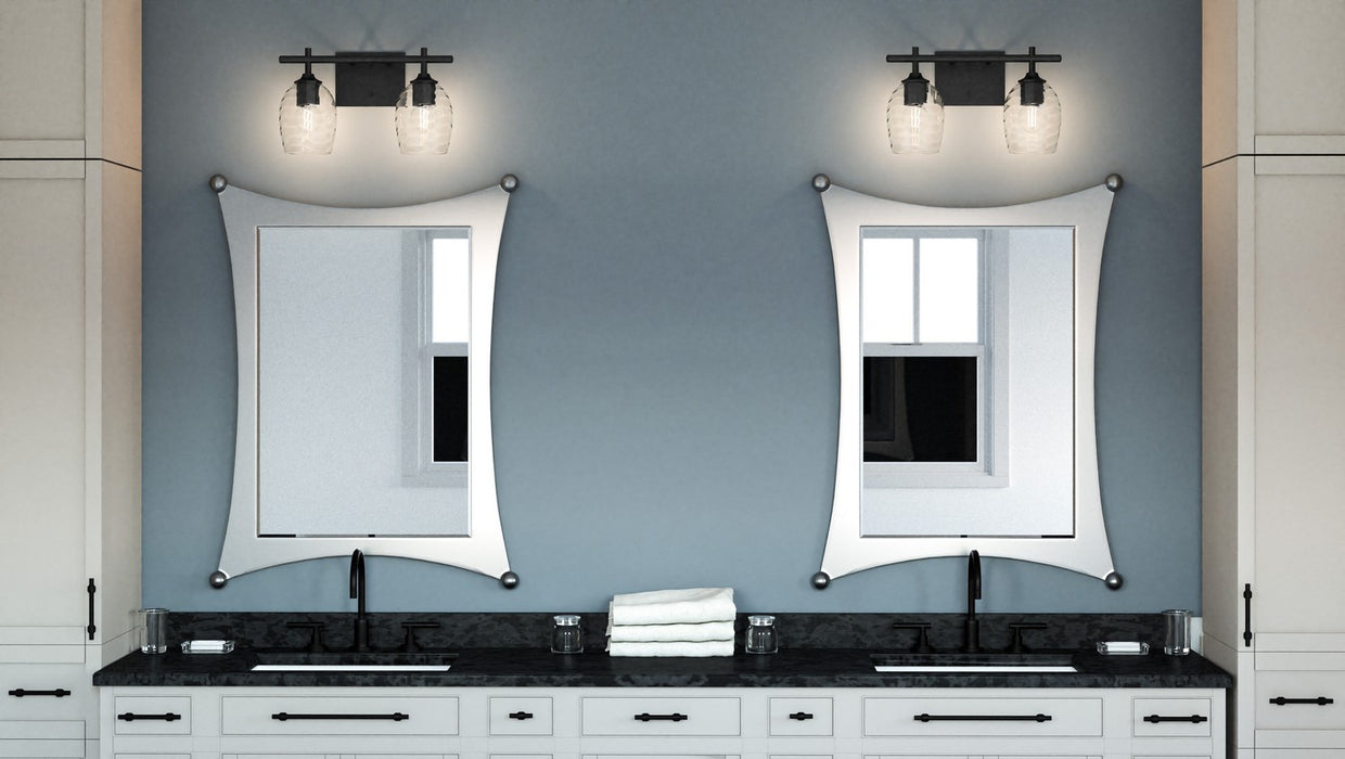 Quoizel LCY8615MBK Two Light Bath, Matte Black