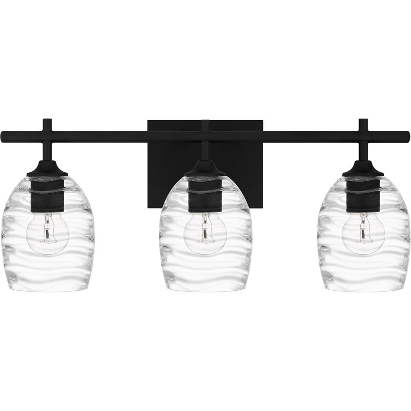 Quoizel LCY8622MBK Three Light Bath, Matte Black