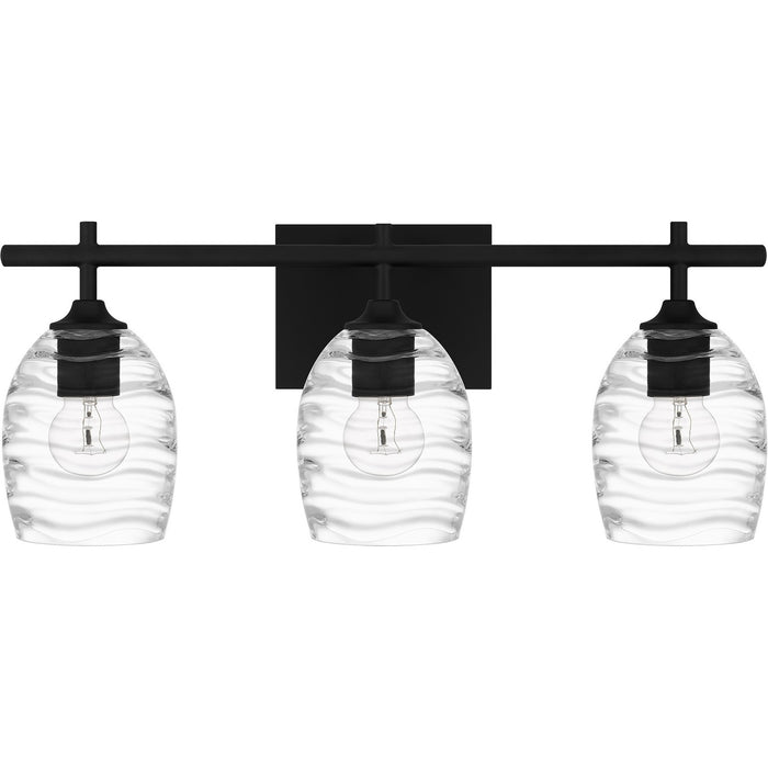 Quoizel LCY8622MBK Three Light Bath, Matte Black