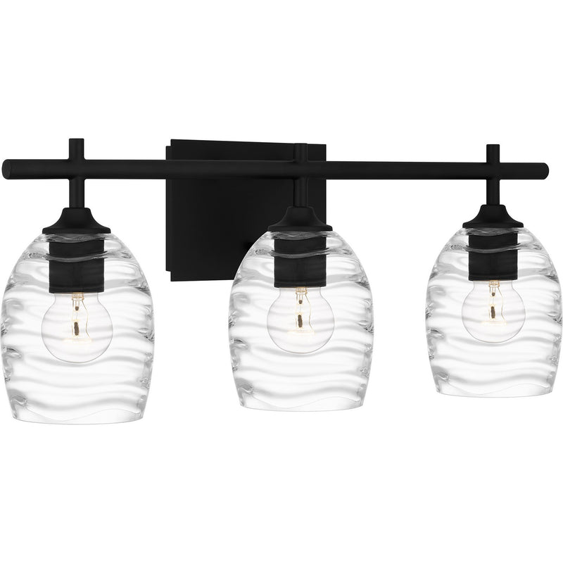 Quoizel LCY8622MBK Three Light Bath, Matte Black