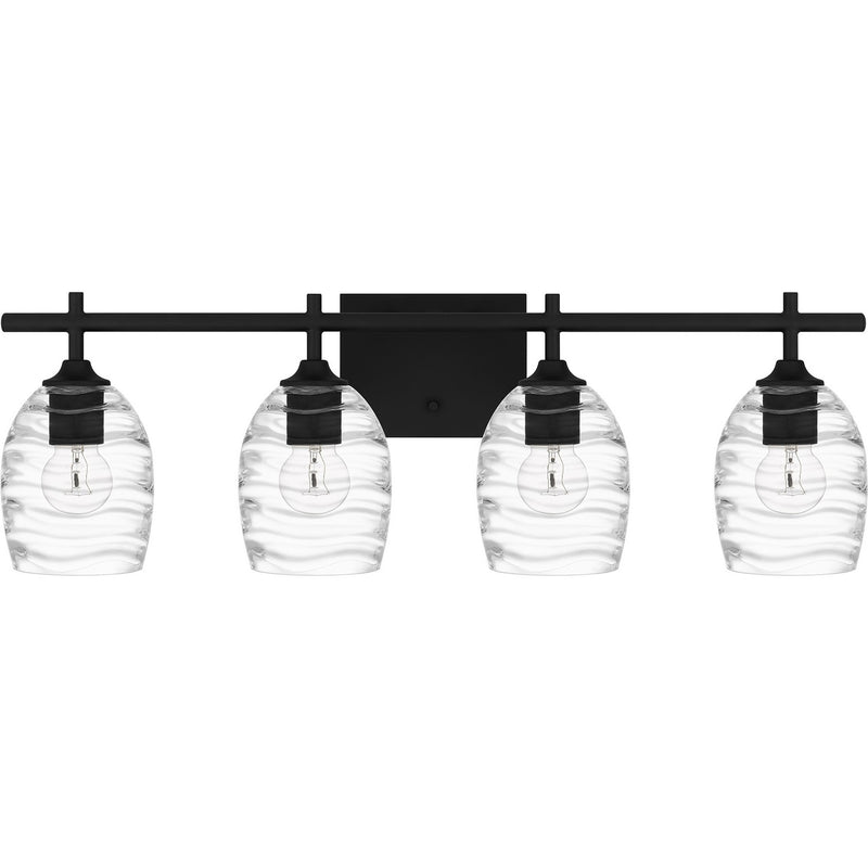 Quoizel LCY8629MBK Four Light Bath, Matte Black