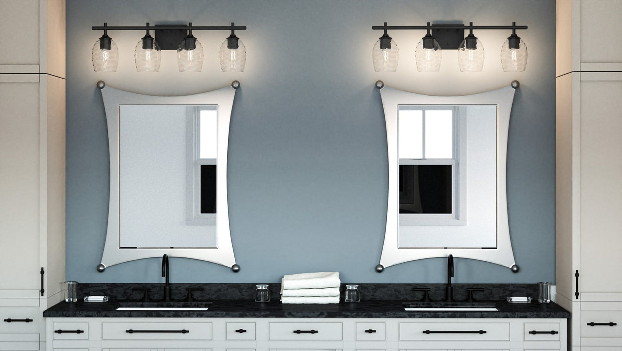 Quoizel LCY8629MBK Four Light Bath, Matte Black
