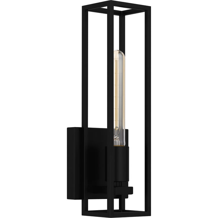 Quoizel LGN8605MBK One Light Wall Sconce, Matte Black