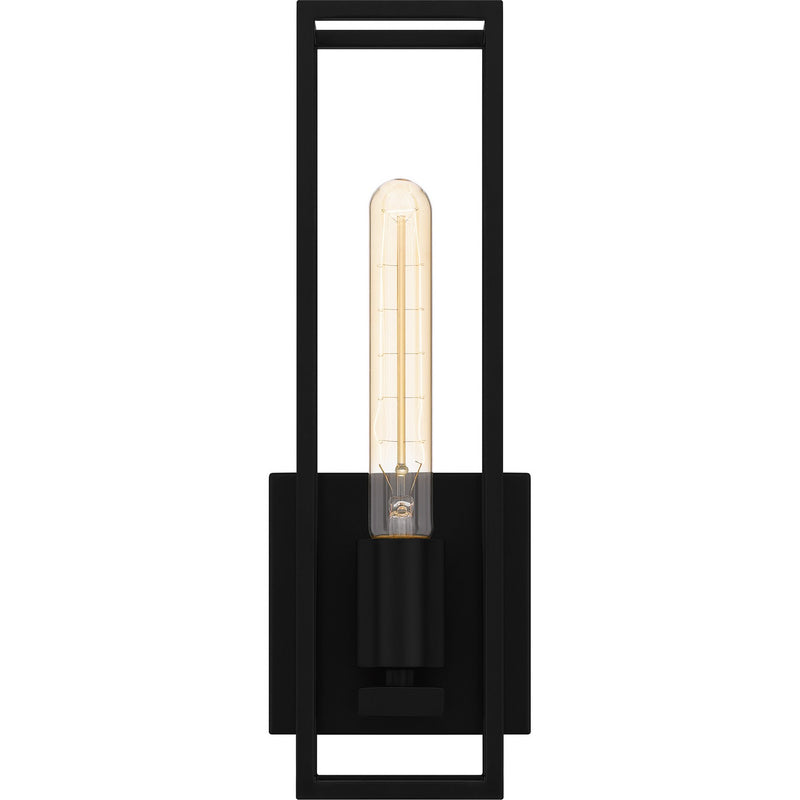 Quoizel LGN8605MBK One Light Wall Sconce, Matte Black