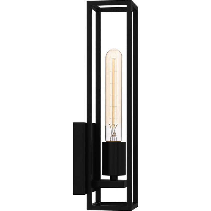 Quoizel LGN8605MBK One Light Wall Sconce, Matte Black