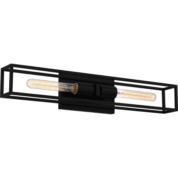 Quoizel LGN8624MBK Two Light Bath, Matte Black