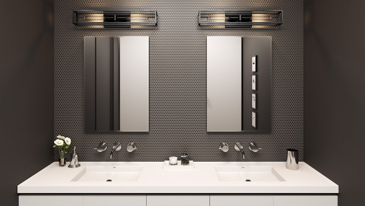 Quoizel LGN8624MBK Two Light Bath, Matte Black