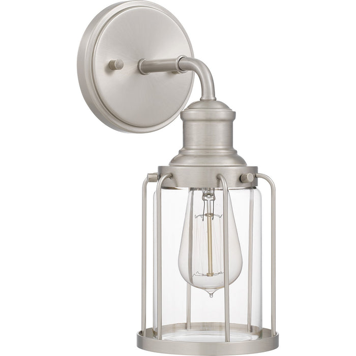 Quoizel LUD8605BN One Light Wall Sconce, Brushed Nickel
