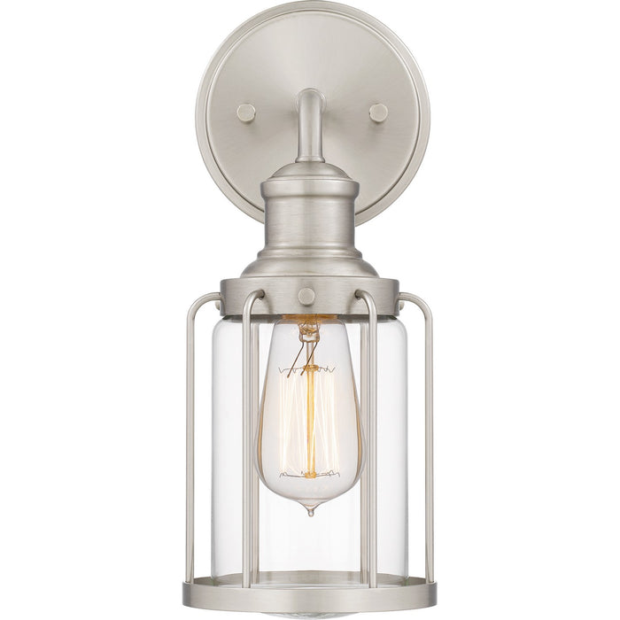 Quoizel LUD8605BN One Light Wall Sconce, Brushed Nickel