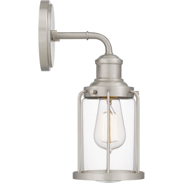 Quoizel LUD8605BN One Light Wall Sconce, Brushed Nickel