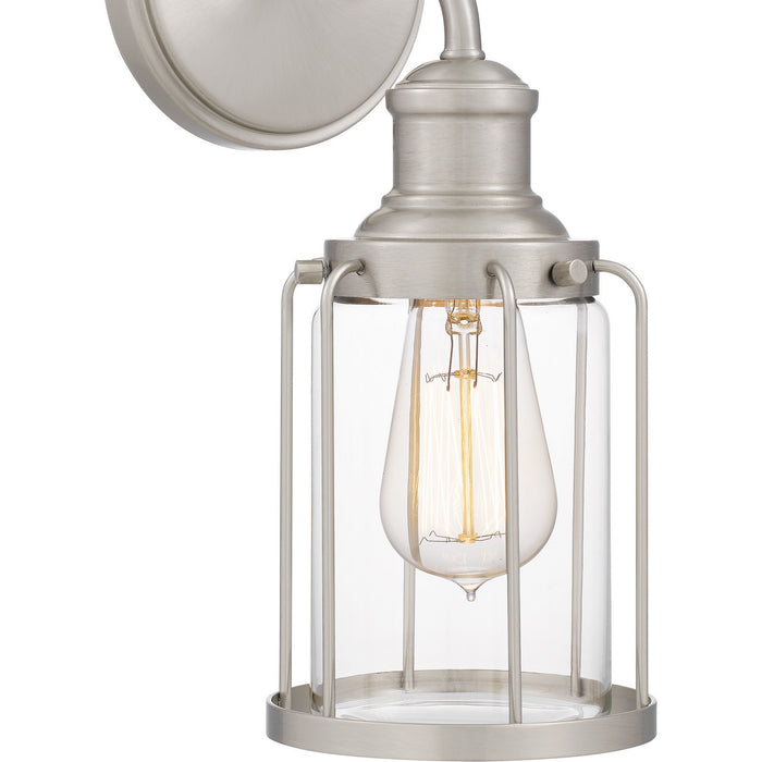 Quoizel LUD8605BN One Light Wall Sconce, Brushed Nickel