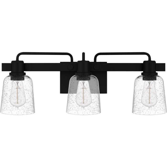 Quoizel LYD8624MBK Three Light Bath, Matte Black