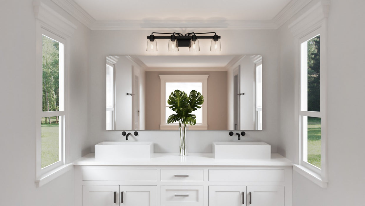 Quoizel LYD8634MBK Four Light Bath, Matte Black