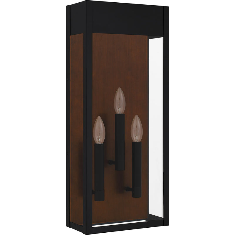 Quoizel MAE8410MBK Three Light Outdoor Wall Mount, Matte Black