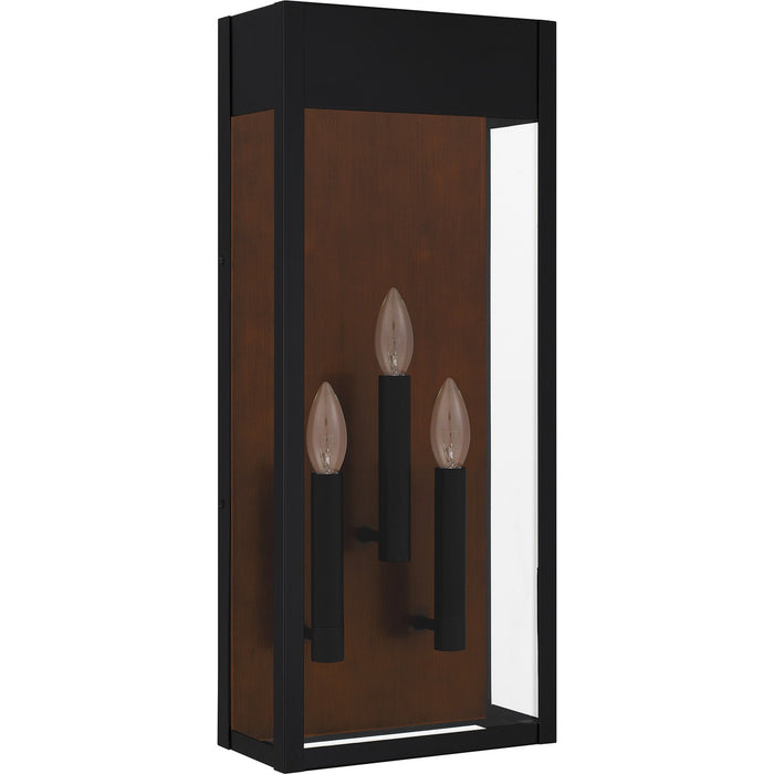 Quoizel MAE8410MBK Three Light Outdoor Wall Mount, Matte Black