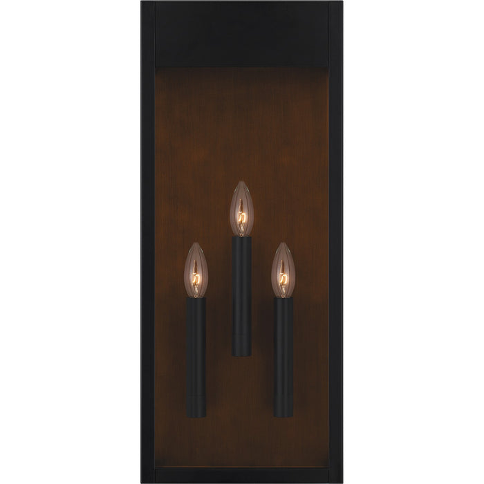 Quoizel MAE8410MBK Three Light Outdoor Wall Mount, Matte Black