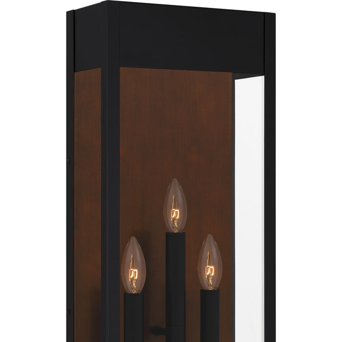 Quoizel MAE8410MBK Three Light Outdoor Wall Mount, Matte Black