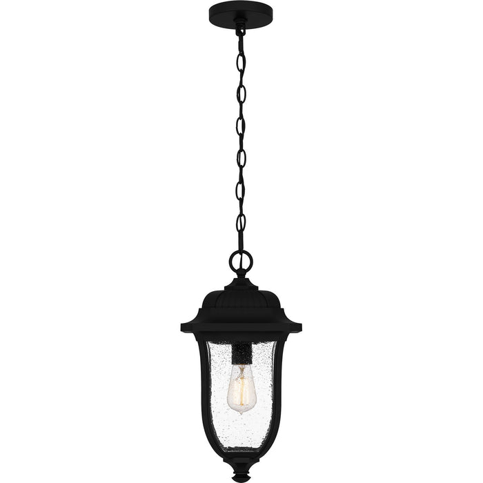 Quoizel MUL1909MBK One Light Outdoor Hanging Lantern, Matte Black