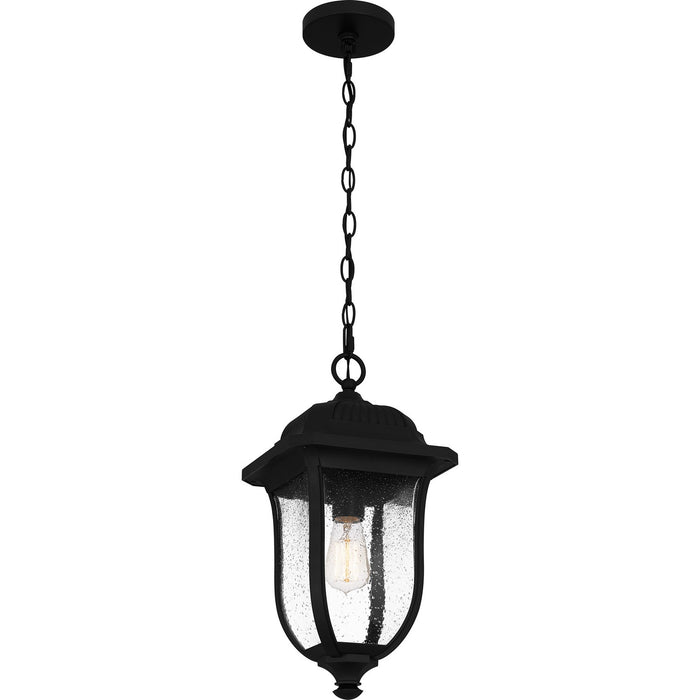 Quoizel MUL1909MBK One Light Outdoor Hanging Lantern, Matte Black