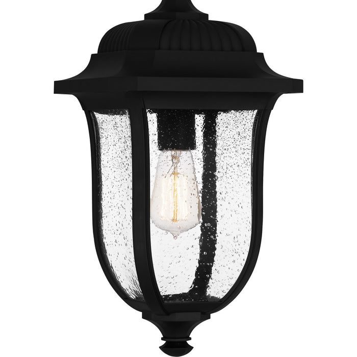 Quoizel MUL1909MBK One Light Outdoor Hanging Lantern, Matte Black