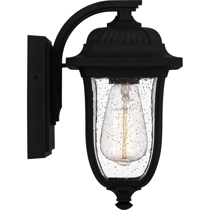 Quoizel MUL8406MBK One Light Outdoor Wall Mount, Matte Black