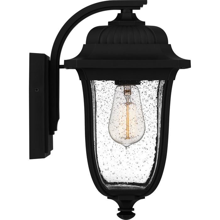 Quoizel MUL8408MBK One Light Outdoor Wall Mount, Matte Black