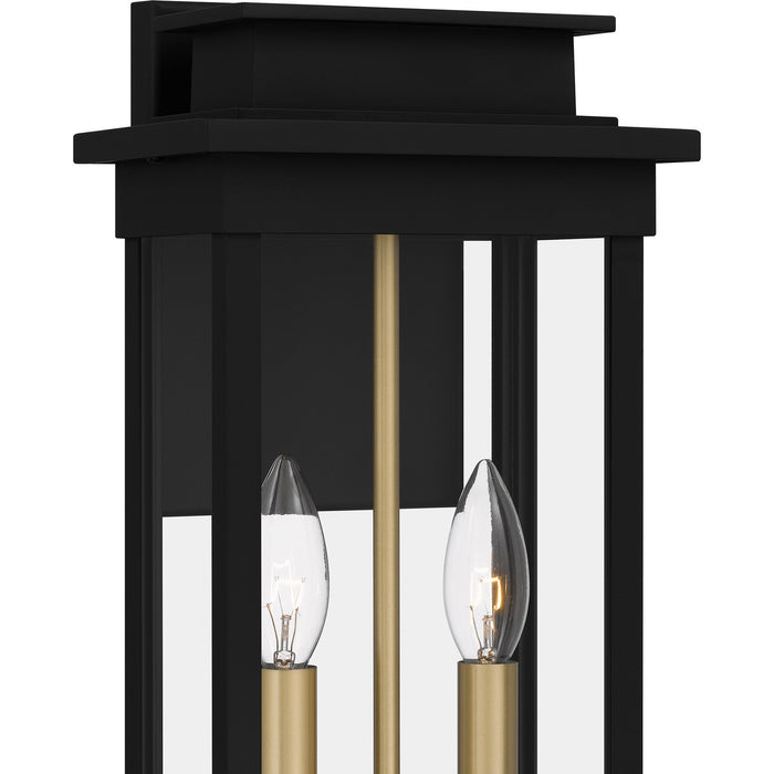 Quoizel NOE8407MBK Two Light Outdoor Wall Mount, Matte Black
