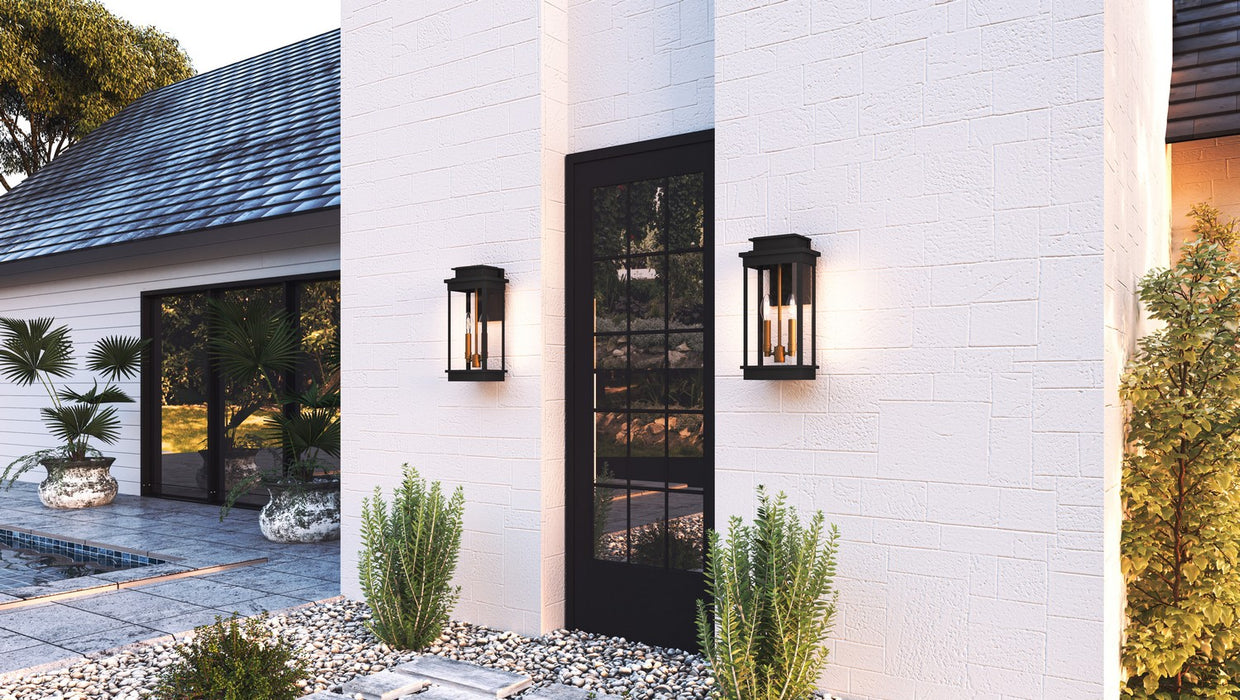 Quoizel NOE8407MBK Two Light Outdoor Wall Mount, Matte Black
