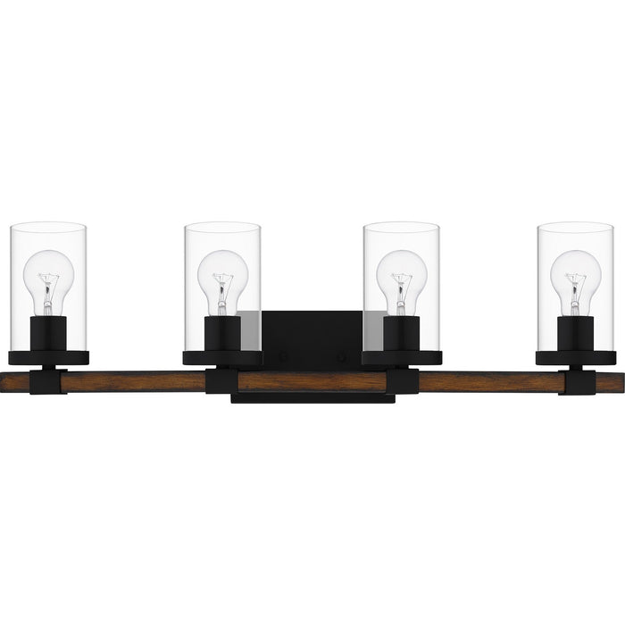 Quoizel NTH8629MBK Four Light Bath, Matte Black