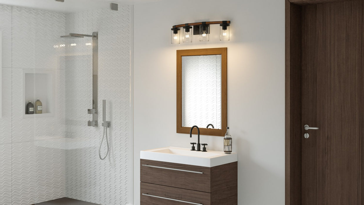 Quoizel NTH8629MBK Four Light Bath, Matte Black