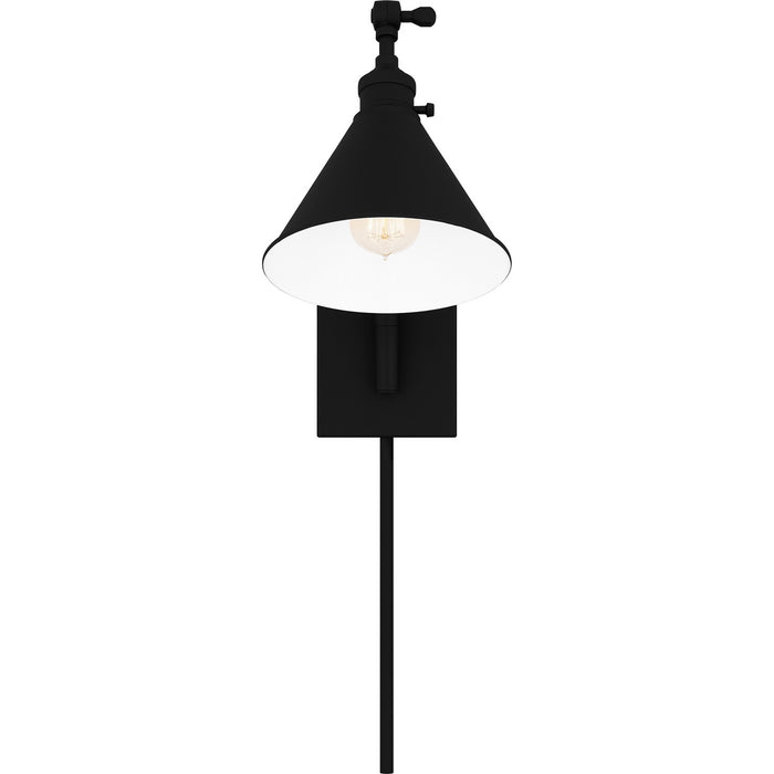 Quoizel QW16133MBK One Light Wall Sconce, Matte Black