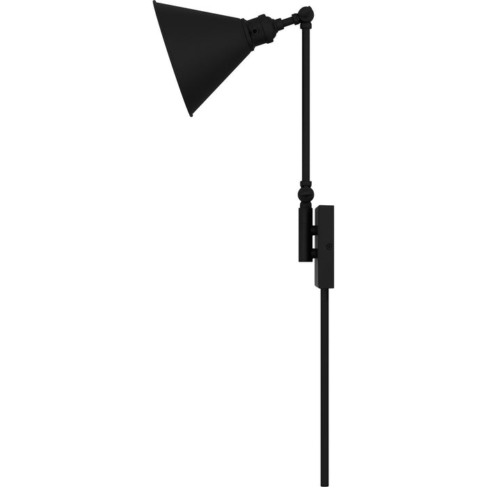 Quoizel QW16133MBK One Light Wall Sconce, Matte Black