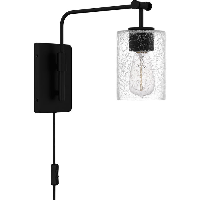 Quoizel QW16134MBK One Light Wall Sconce, Matte Black