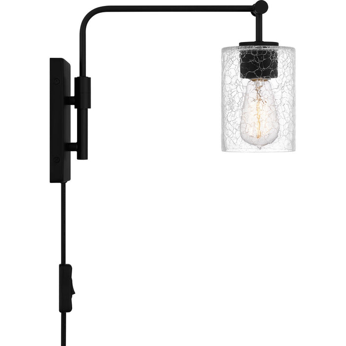 Quoizel QW16134MBK One Light Wall Sconce, Matte Black