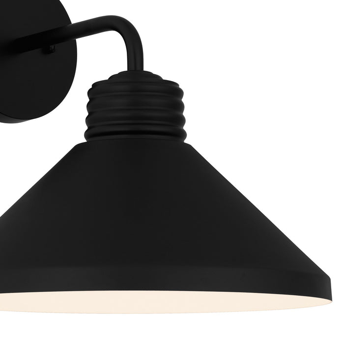 Quoizel REN8414MBK One Light Outdoor Wall Mount, Matte Black