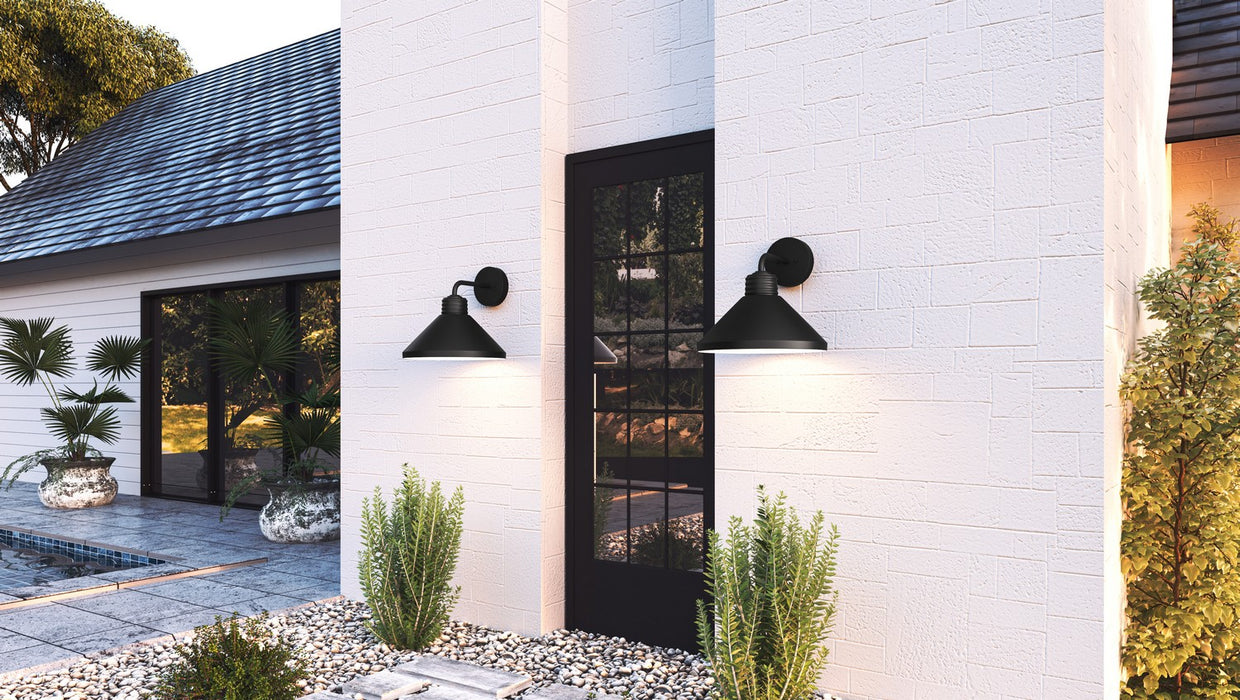 Quoizel REN8414MBK One Light Outdoor Wall Mount, Matte Black