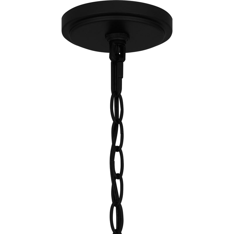 Quoizel SAT1909MBK One Light Outdoor Hanging Lantern, Matte Black