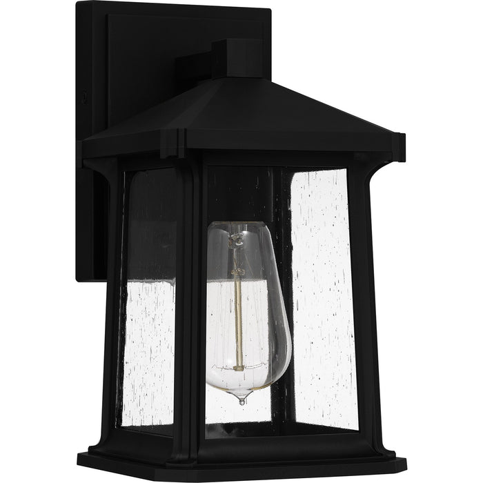 Quoizel SAT8406MBK One Light Outdoor Wall Mount, Matte Black