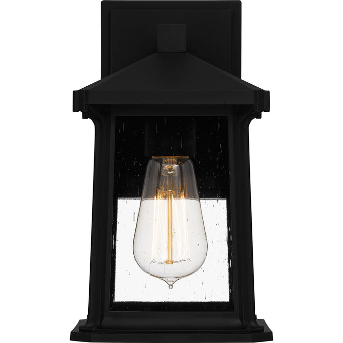 Quoizel SAT8406MBK One Light Outdoor Wall Mount, Matte Black