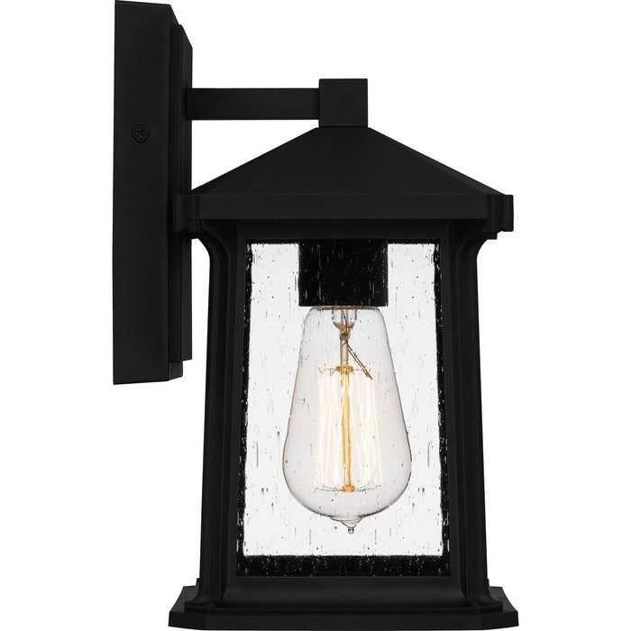 Quoizel SAT8406MBK One Light Outdoor Wall Mount, Matte Black