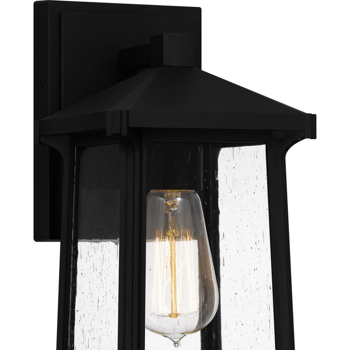 Quoizel SAT8406MBK One Light Outdoor Wall Mount, Matte Black