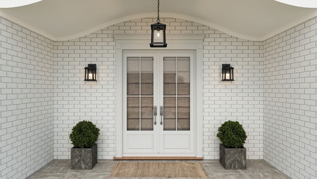 Quoizel SAT8406MBK One Light Outdoor Wall Mount, Matte Black