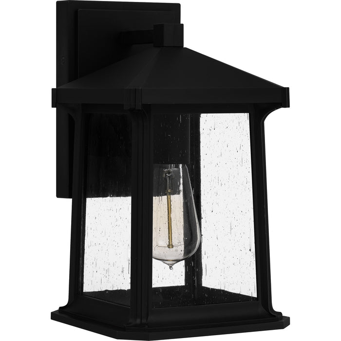 Quoizel SAT8407MBK One Light Outdoor Wall Mount, Matte Black