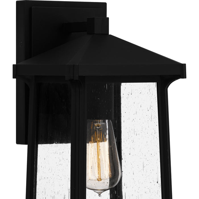 Quoizel SAT8407MBK One Light Outdoor Wall Mount, Matte Black