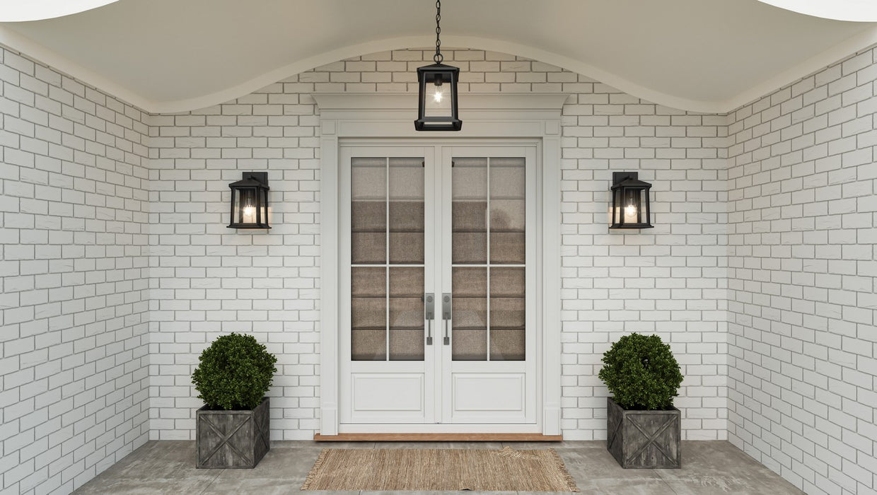 Quoizel SAT8407MBK One Light Outdoor Wall Mount, Matte Black