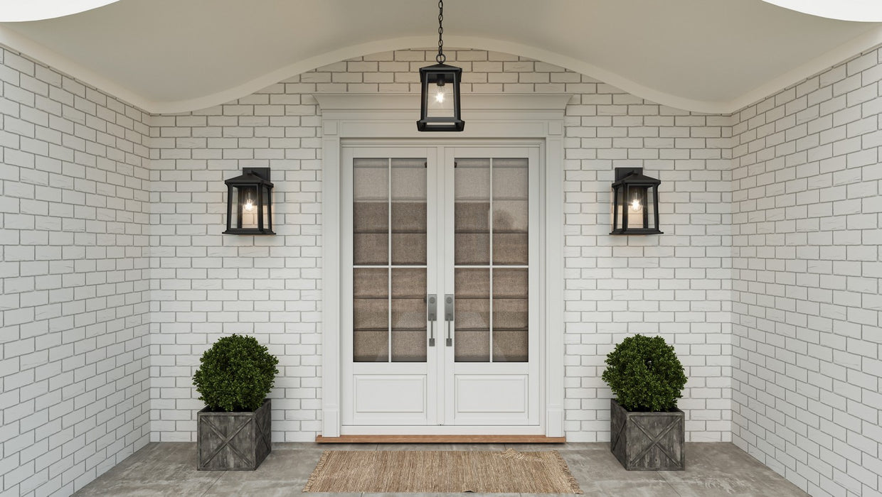 Quoizel SAT8409MBK One Light Outdoor Wall Mount, Matte Black