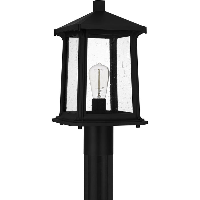Quoizel SAT9009MBK One Light Outdoor Post Mount, Matte Black