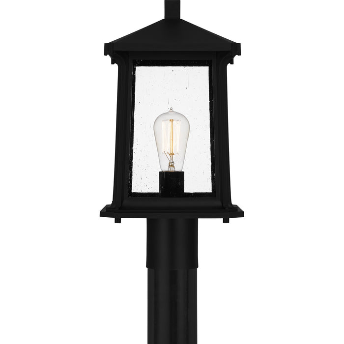 Quoizel SAT9009MBK One Light Outdoor Post Mount, Matte Black