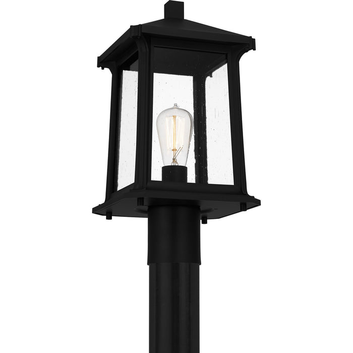 Quoizel SAT9009MBK One Light Outdoor Post Mount, Matte Black
